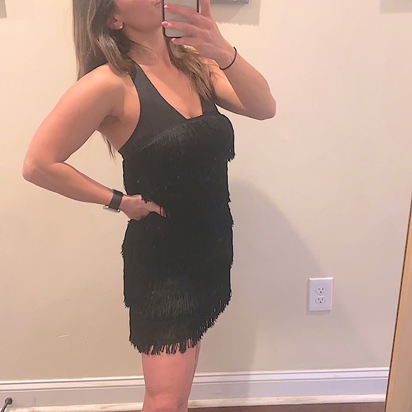 Alexia Admor Tiered Fringe Racerback Mini Dress - Picture 4 of 14